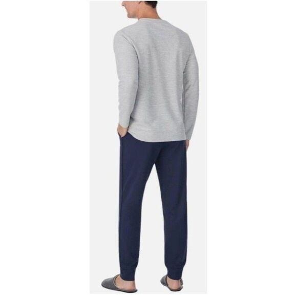 TOMMY BAHAMA Mens 2-piece Relaxed Fit Lounge Set Sz M Blue Gray Soft Pajamas NWT - Picture 5 of 11